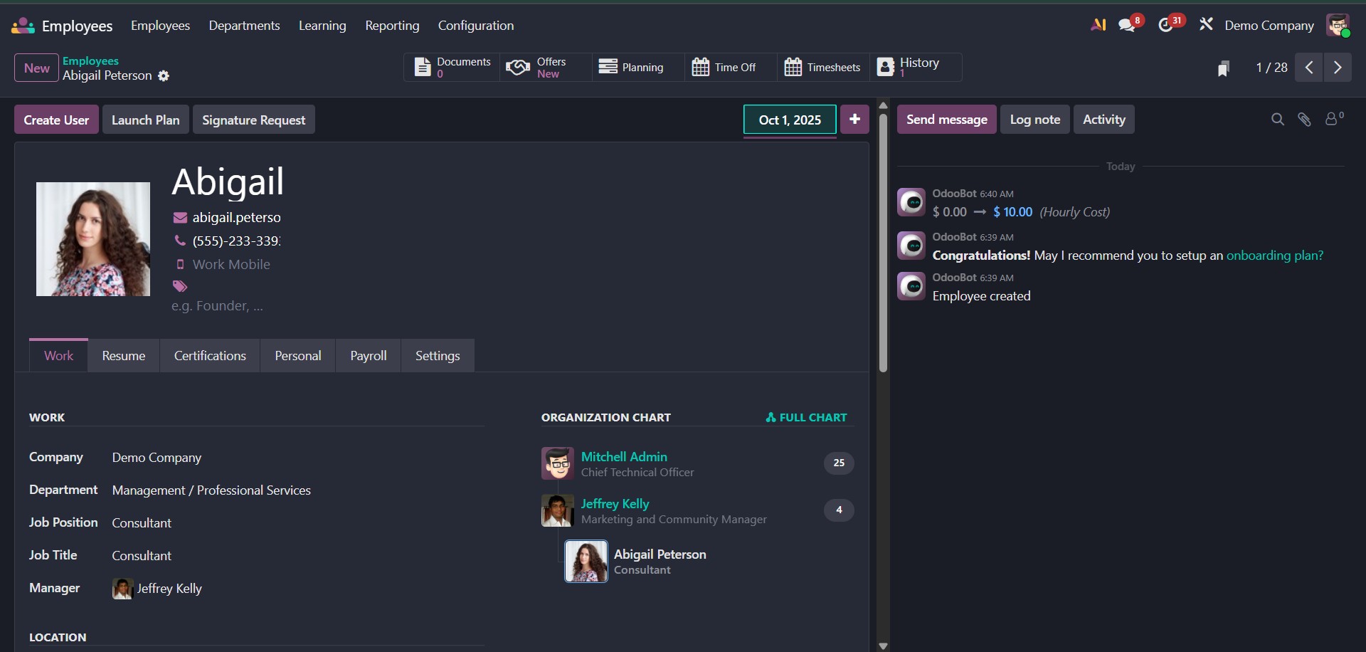 Odoo Employee