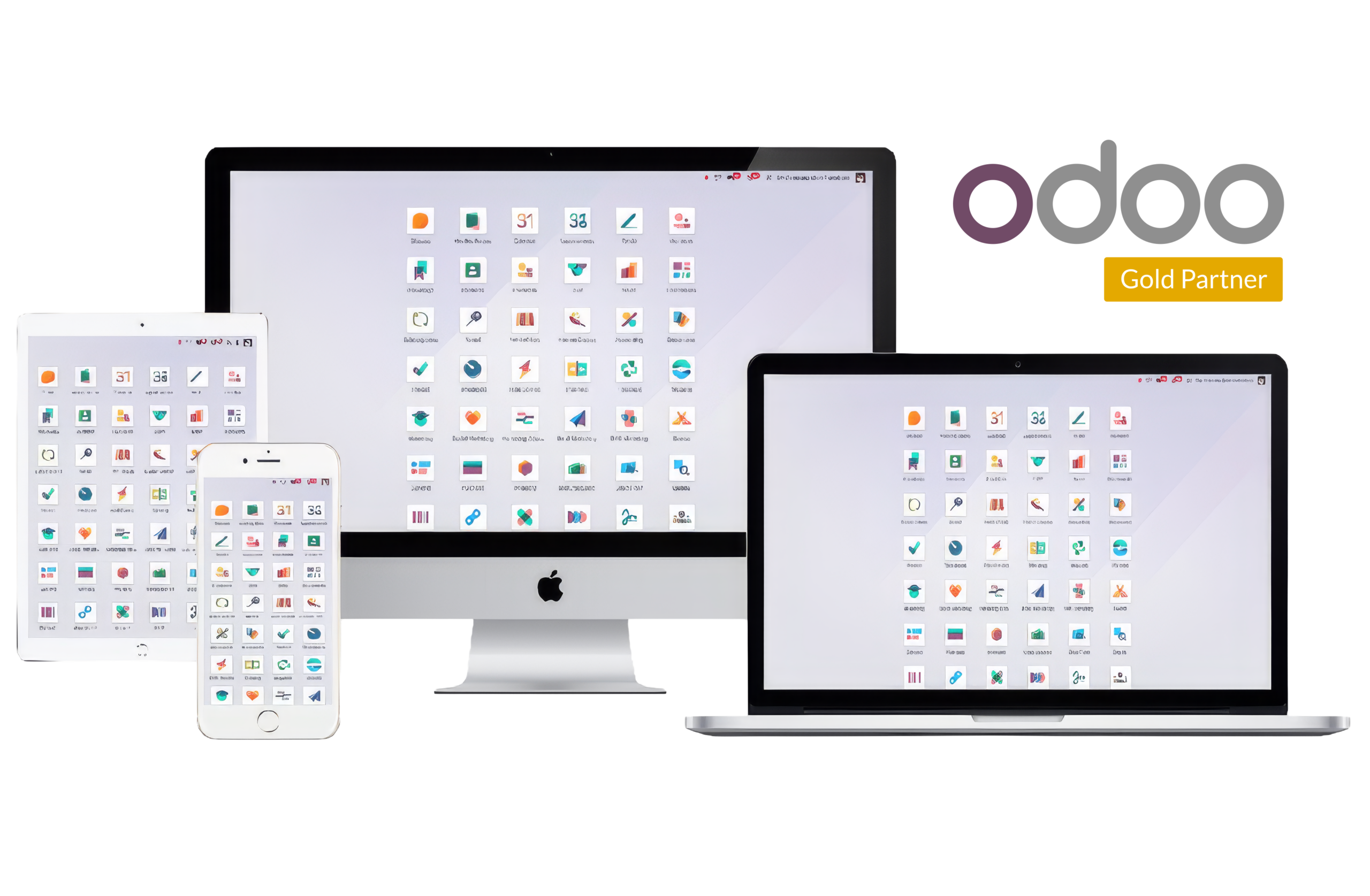 'Odoo Gold Partner' Logo with no background