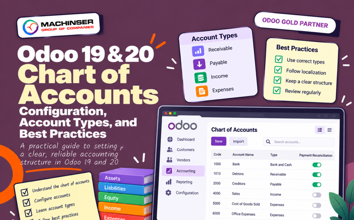 Odoo Chart of Accounts: Configuration, Account Types, and Best Practices