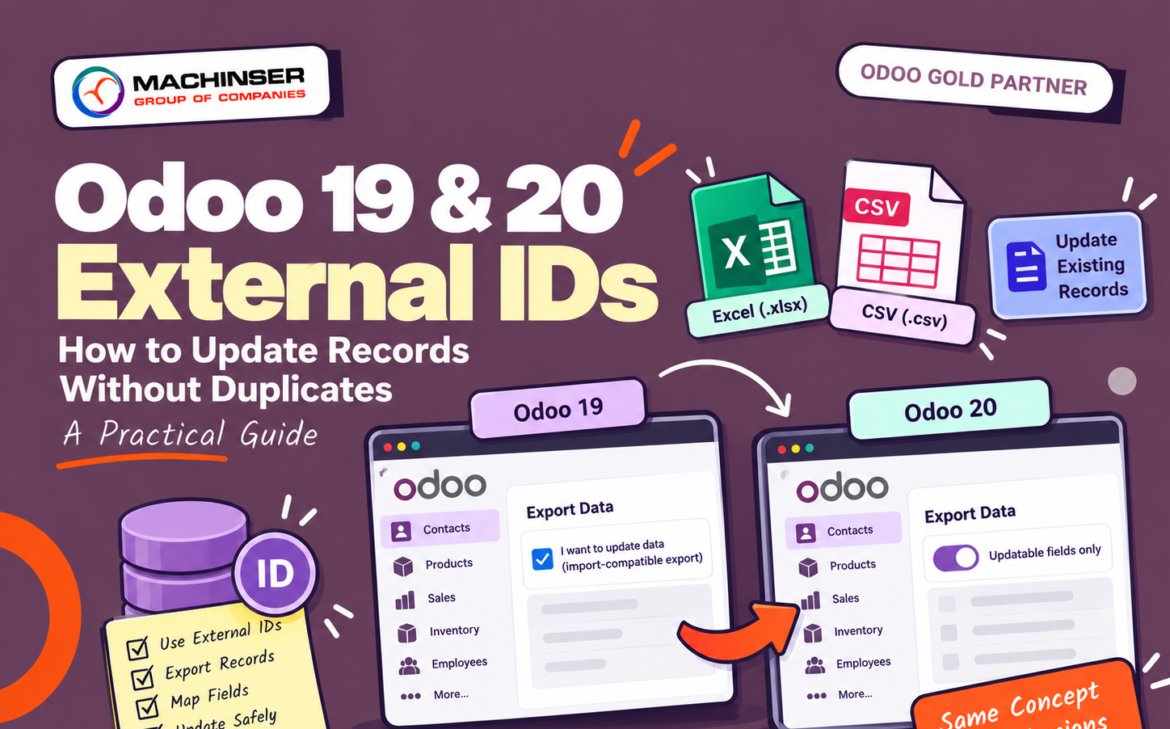 Odoo 20 External IDs, How to update odoo records