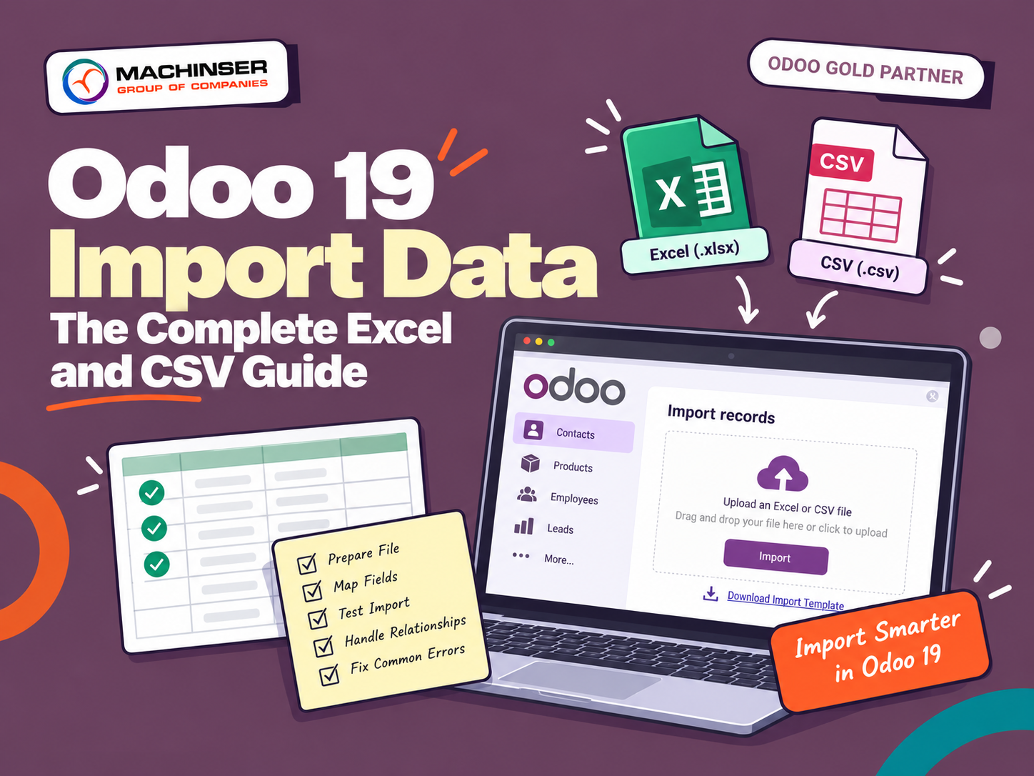 Odoo 19 Import Data: The Complete Excel and CSV Guide