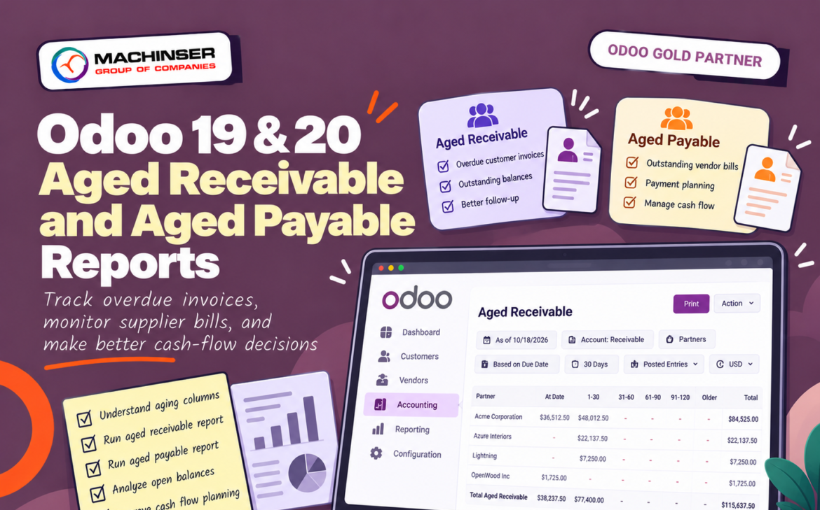 Odoo 19 & 20 Aged Receivable and Aged Payable Reports: Complete Guide