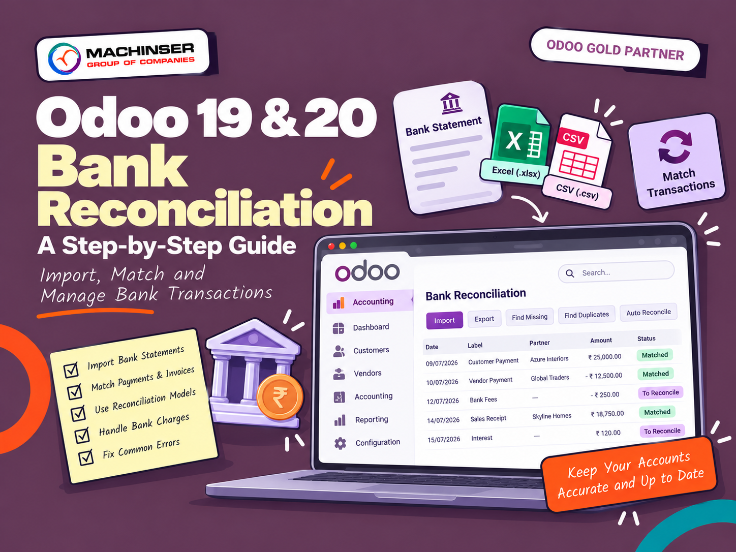 Odoo 19 & 20 Bank Reconciliation: A Step-by-Step Guide